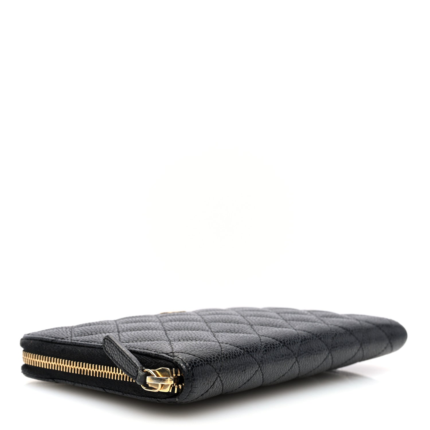 Chanel Caviar Quilted Large Zip Around Organizer Wallet Black 4 of 9