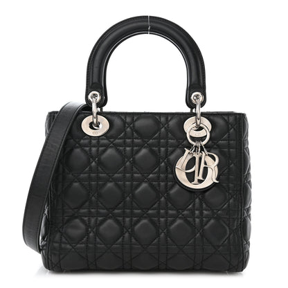Christian Dior Lambskin Cannage Medium Lady Dior Black 1 of 13
