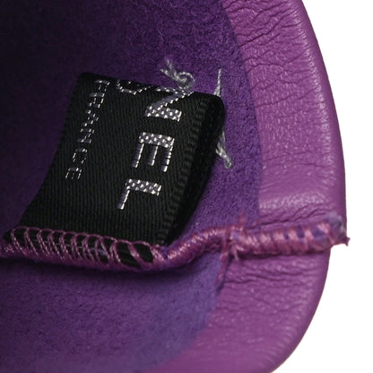 Chanel Lambskin CC Fingerless Gloves 7.5 Purple 5 of 9