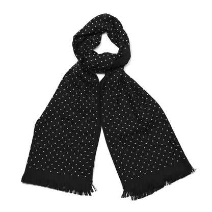 Gucci Wool Studded Jacquard GG Scarf Black 1 of 7