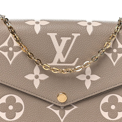 Louis Vuitton Empreinte Monogram Giant Felicie Pochette Tourterelle Creme 8 of 10