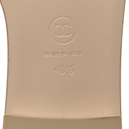 Chanel Calfskin Patent Calfskin Logo Mules 40.5 Beige 9 of 9