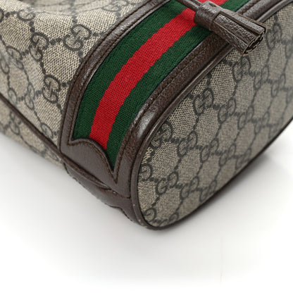 Gucci GG Supreme Monogram Web Mini Ophidia Bucket Bag Brown 10 of 13