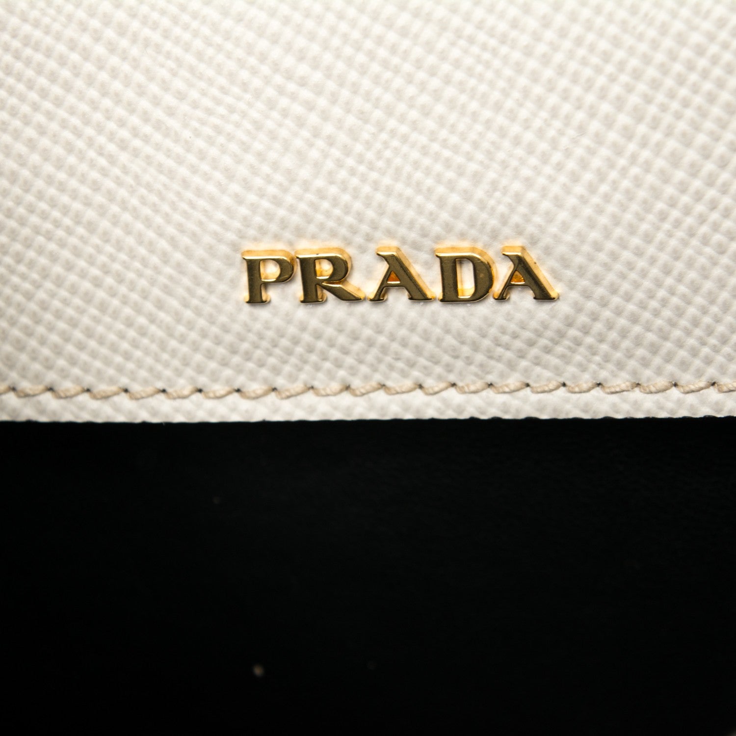 Prada Saffiano Cuir Small Double Bag Talco Nero Black 7 of 9