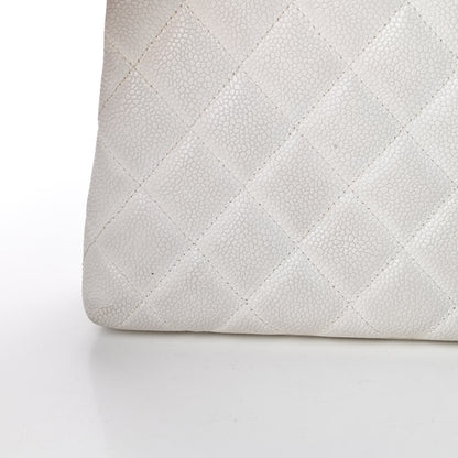 Chanel Caviar Quilted Kisslock Frame Bag White 17 of 18