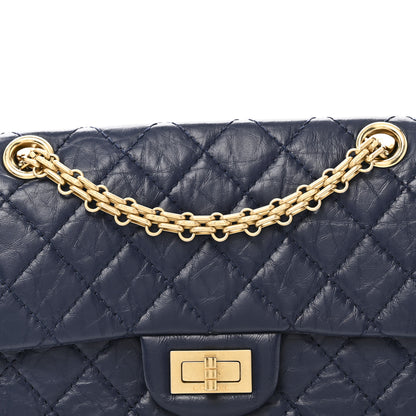 Chanel Aged Calfskin Quilted 2.55 Reissue Mini Flap Navy 8 of 10