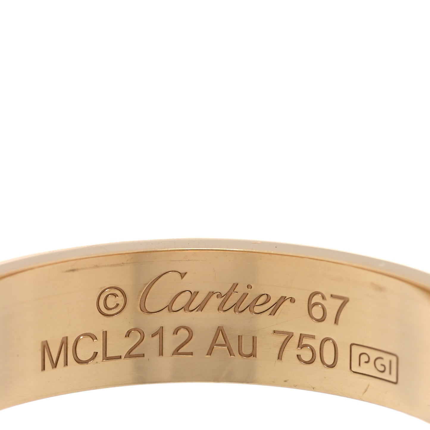 18K Yellow Gold 5.5mm LOVE Ring 67 11.75