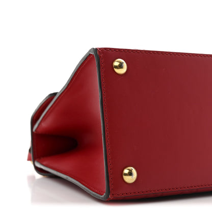 Gucci Guccissima Signature Small Padlock Top Handle Bag Hibiscus Red 9 of 12