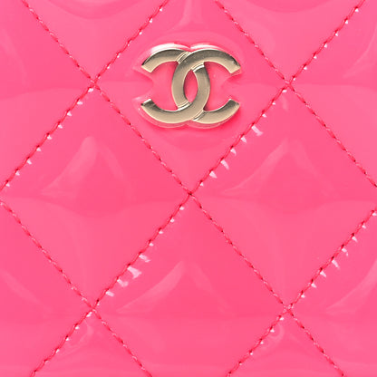 Chanel Patent Quilted Key Holder Case Pink 8 of 8