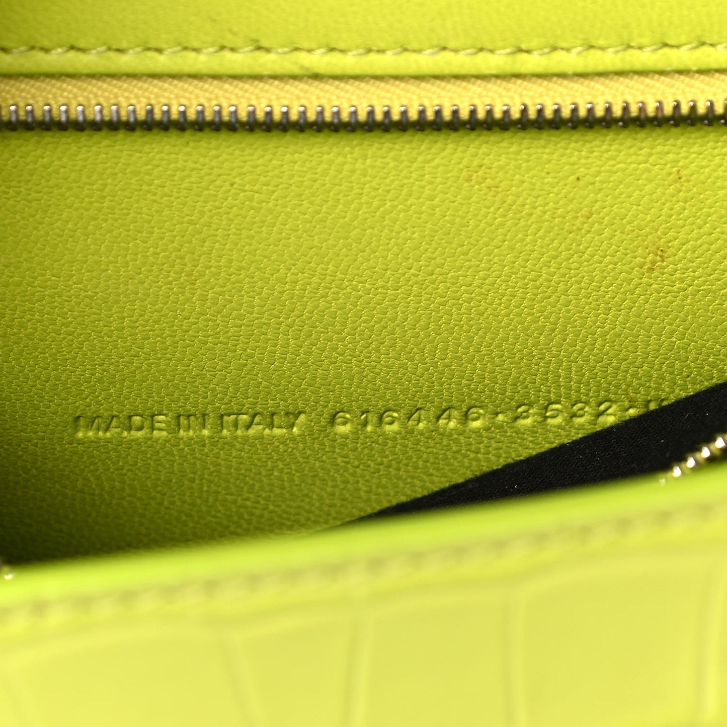 Shiny Calfskin Crocodile Embossed Small Hourglass Sling Shoulder Bag Lime