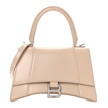 Balenciaga Shiny Box Calfskin Small Hourglass Top Handle Bag Light Beige 1 of 15