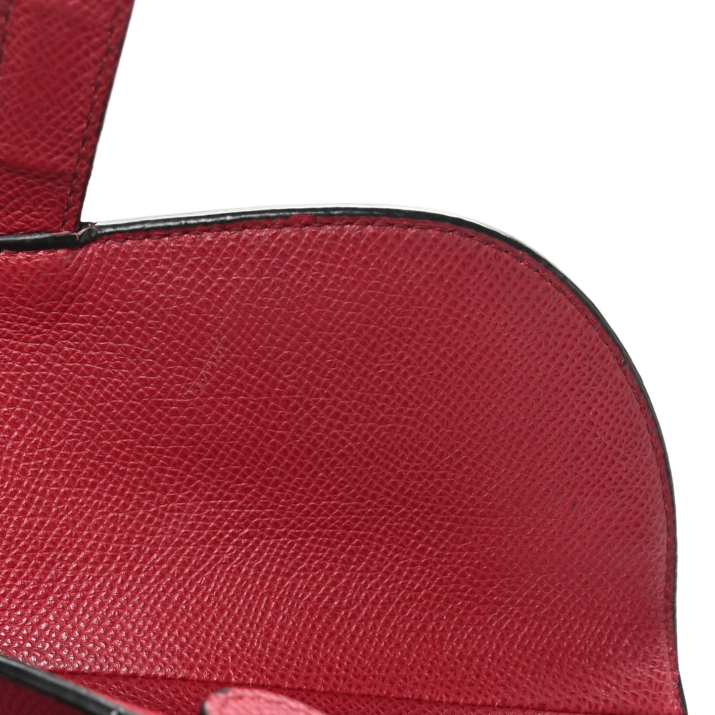 Grained Calfskin Saddle Bag Red