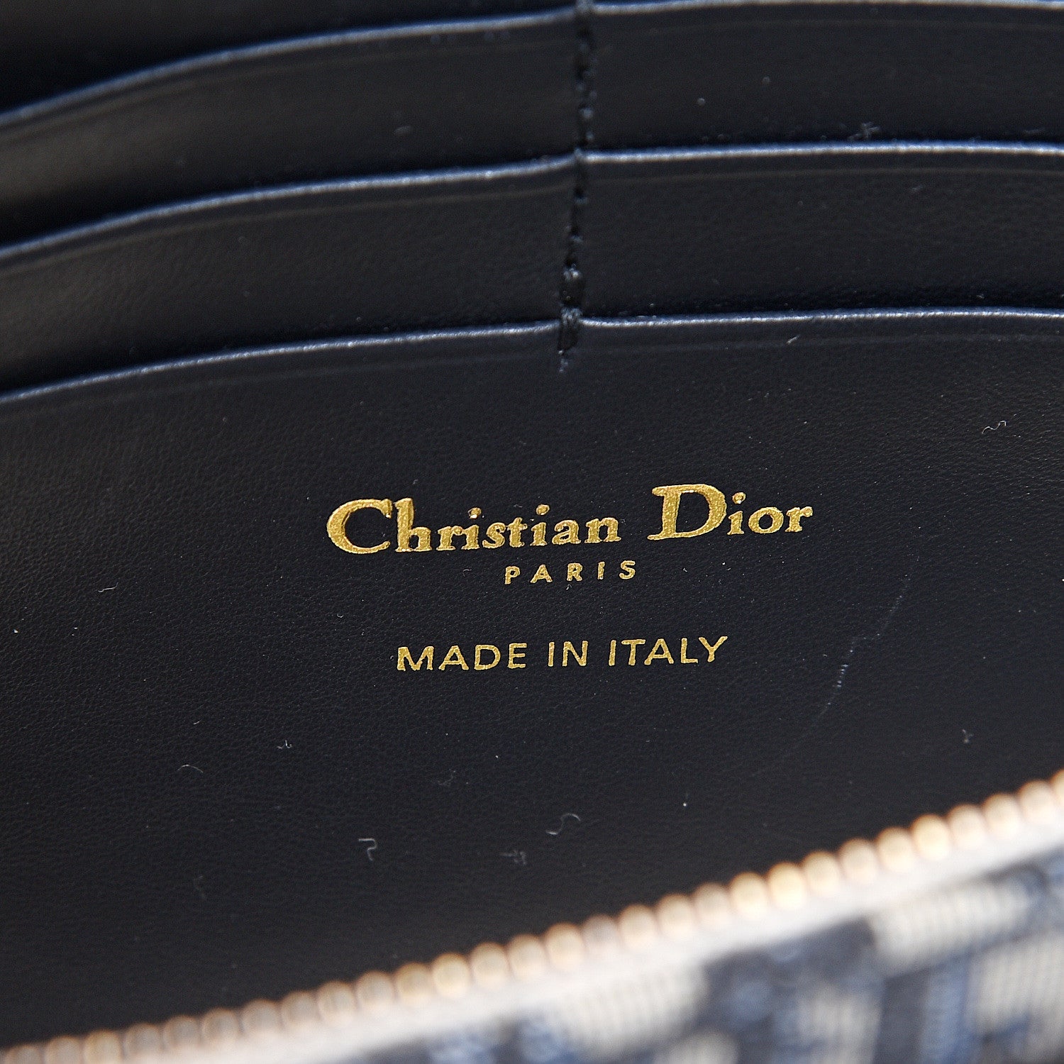 Christian Dior Oblique Saddle Chain Pouch Blue 5 of 9