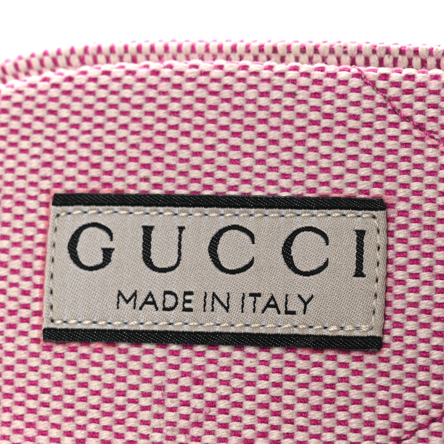 Gucci Fringed Canvas Interlocking G Cut Out Slide Sandals 41 Princess Fuxia Natural 9 of 10
