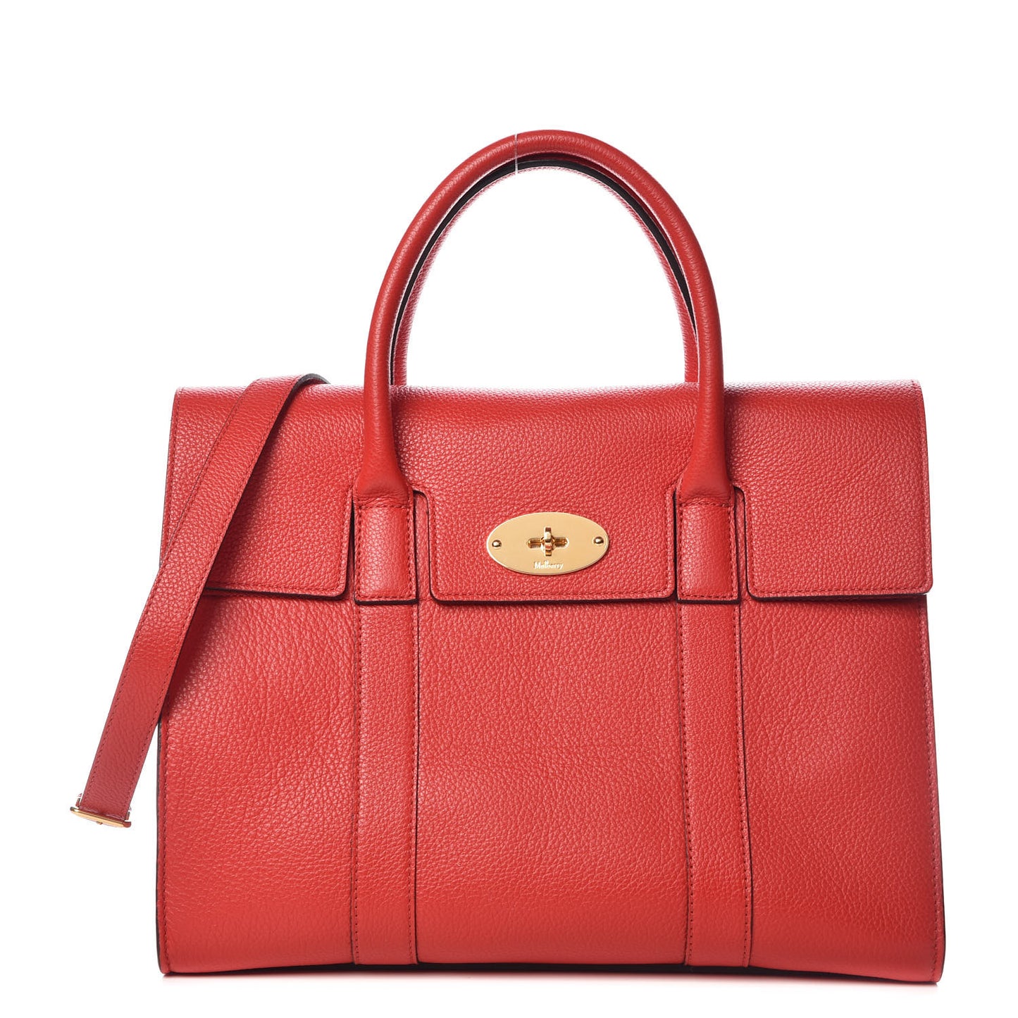 Small Classic Grain Calfskin New Bayswater Fiery Red