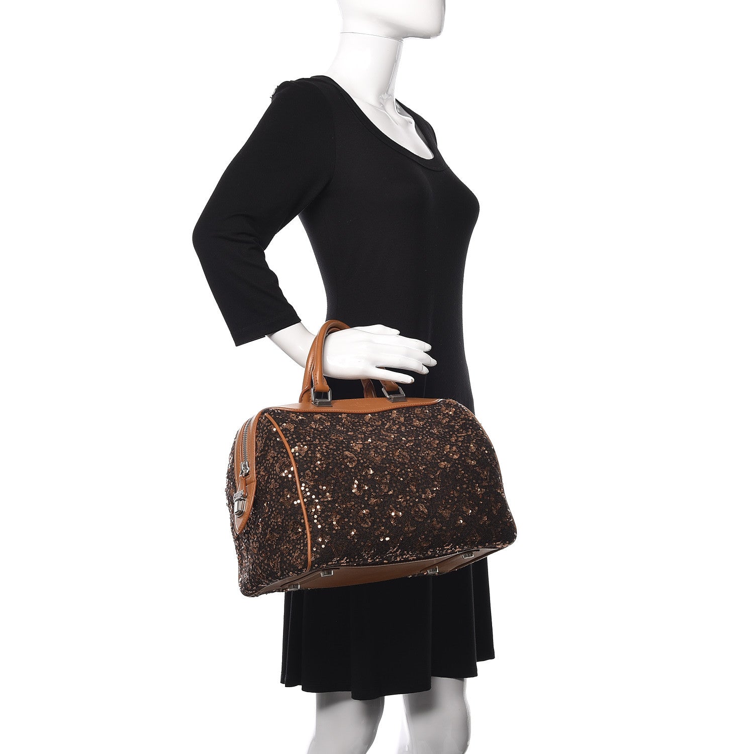 Louis Vuitton Sequin Monogram Sunshine Express Speedy Gold 2 of 18