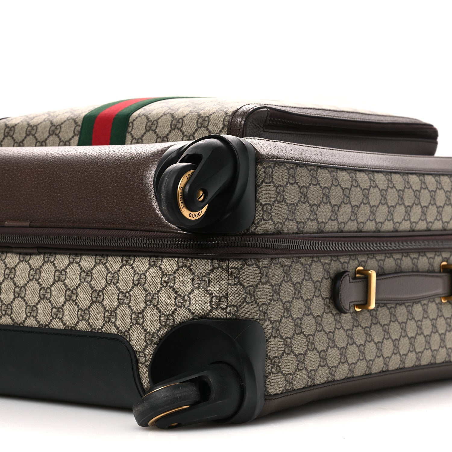 Gucci GG Supreme Monogram Web Medium Savoy Trolley Beige Ebony 9 of 9