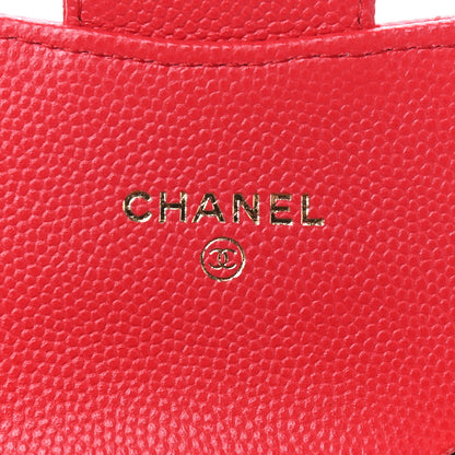 Chanel Caviar Quilted Mini Chain Belt Bag Red 7 of 9