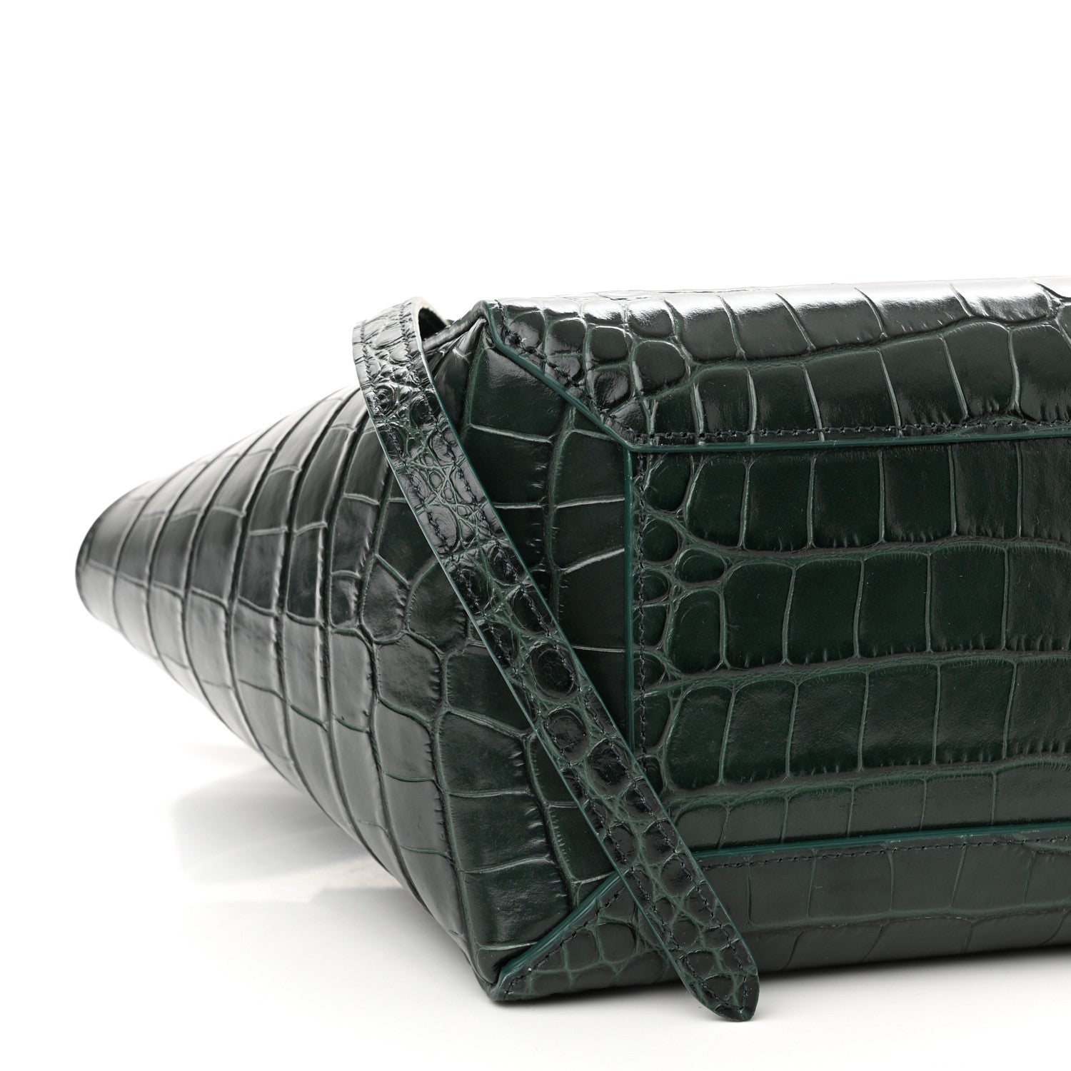 Celine Calfskin Crocodile Embossed Micro Belt Bag Amazone 9 of 10