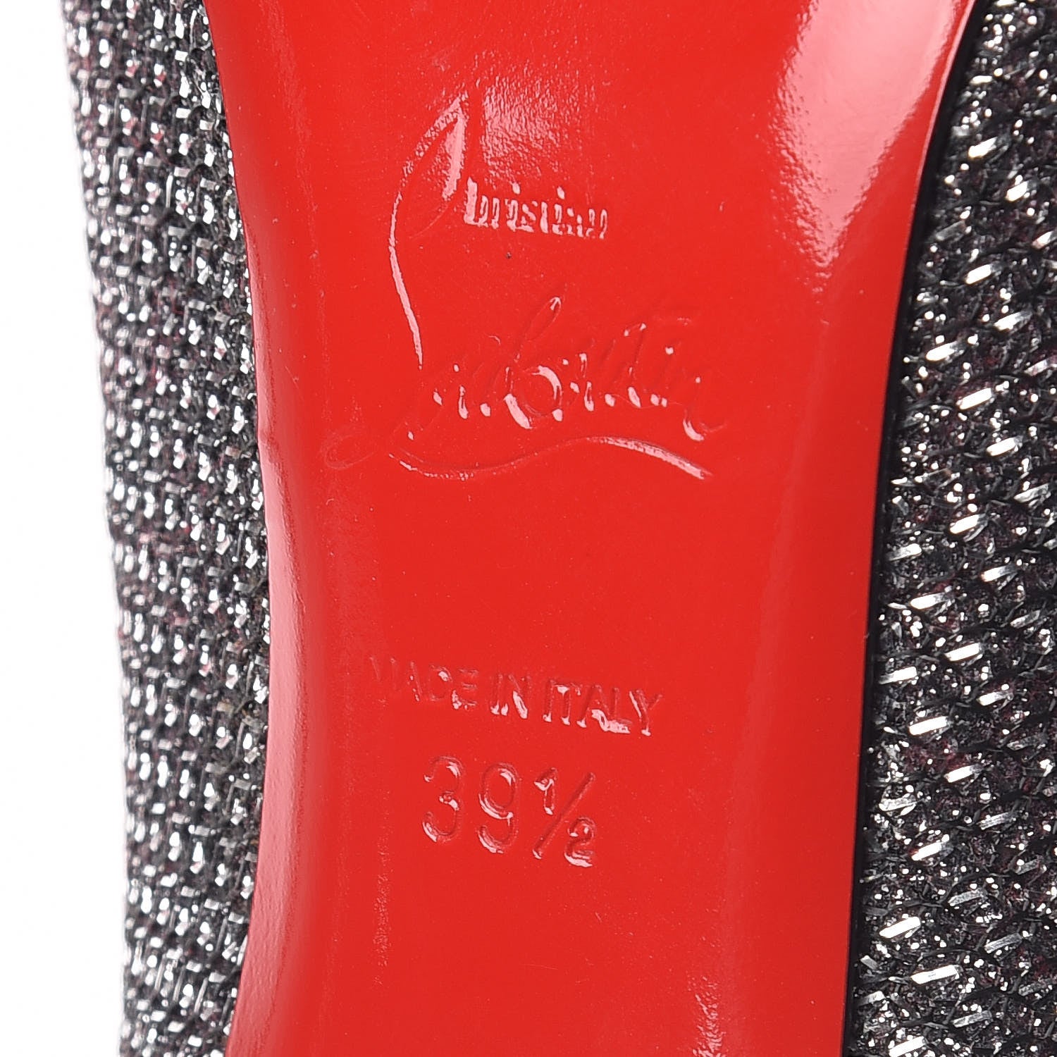 Christian Louboutin Glitter Diams Pigalle Follies 100 Pumps 39.5 Antic Silver 7 of 10