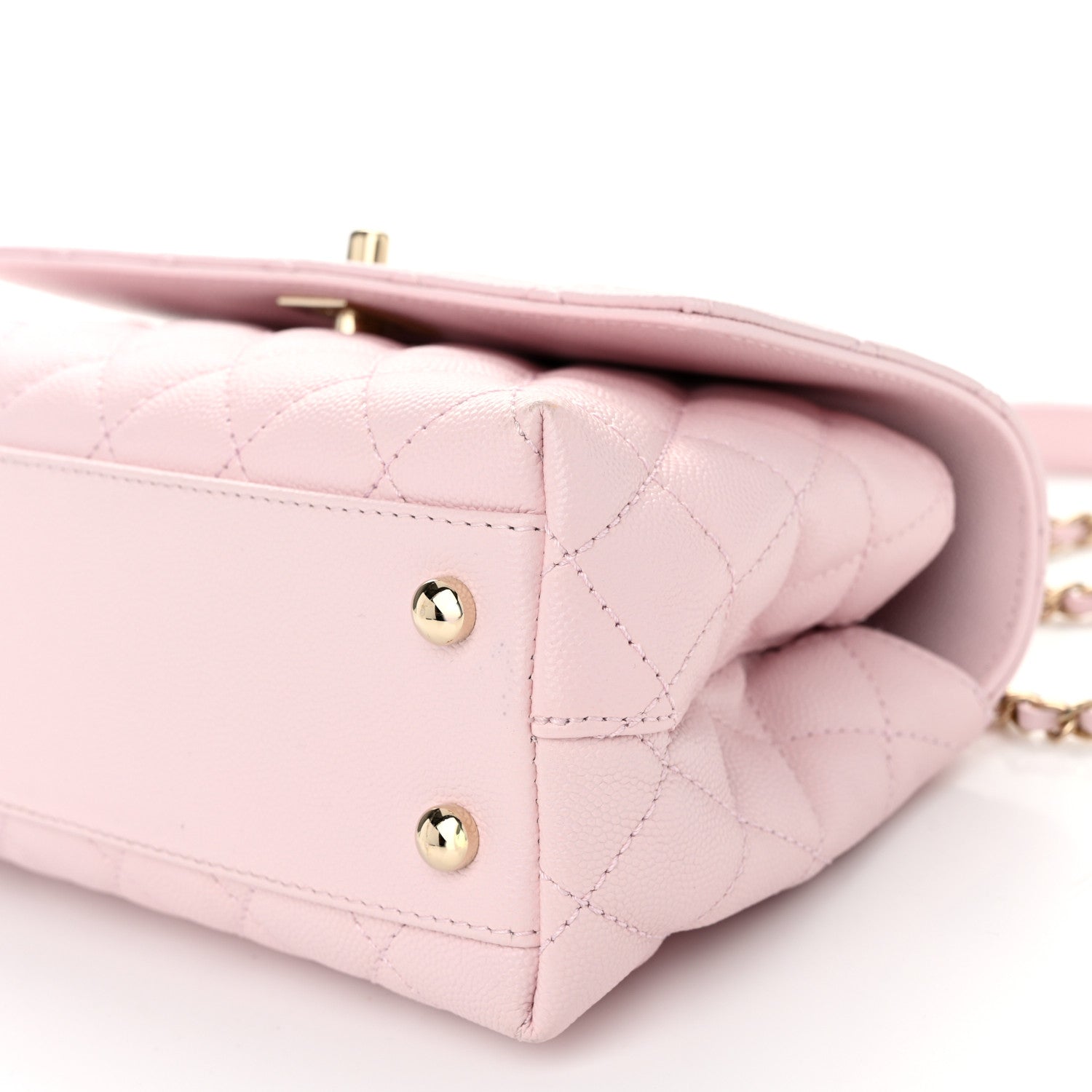 Chanel Caviar Quilted Mini Coco Handle Flap Light Pink 10 of 10