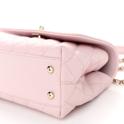 Chanel Caviar Quilted Mini Coco Handle Flap Light Pink 10 of 10