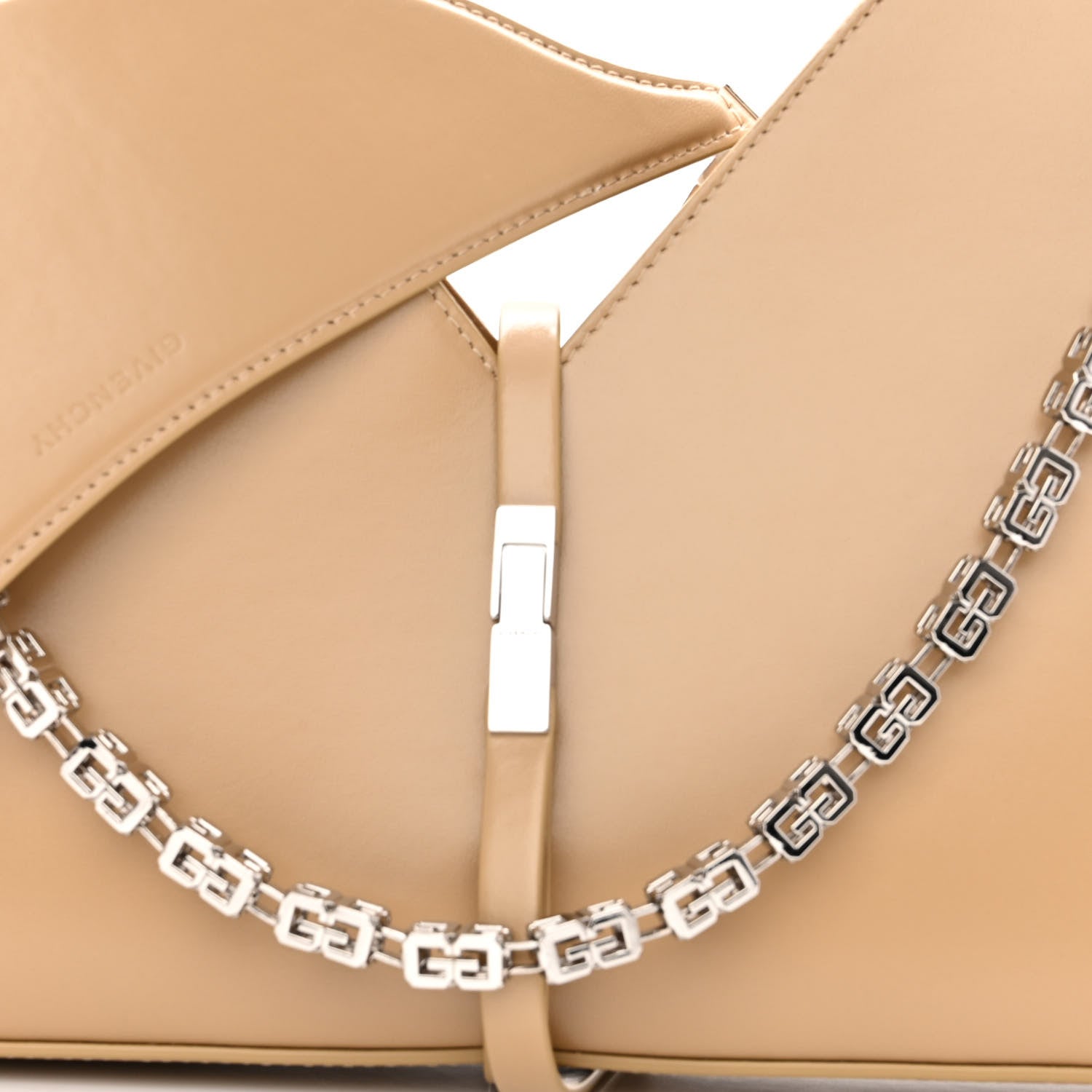 Givenchy Calfskin Small Cut Out Chain Bag Beige Cappucino 8 of 10
