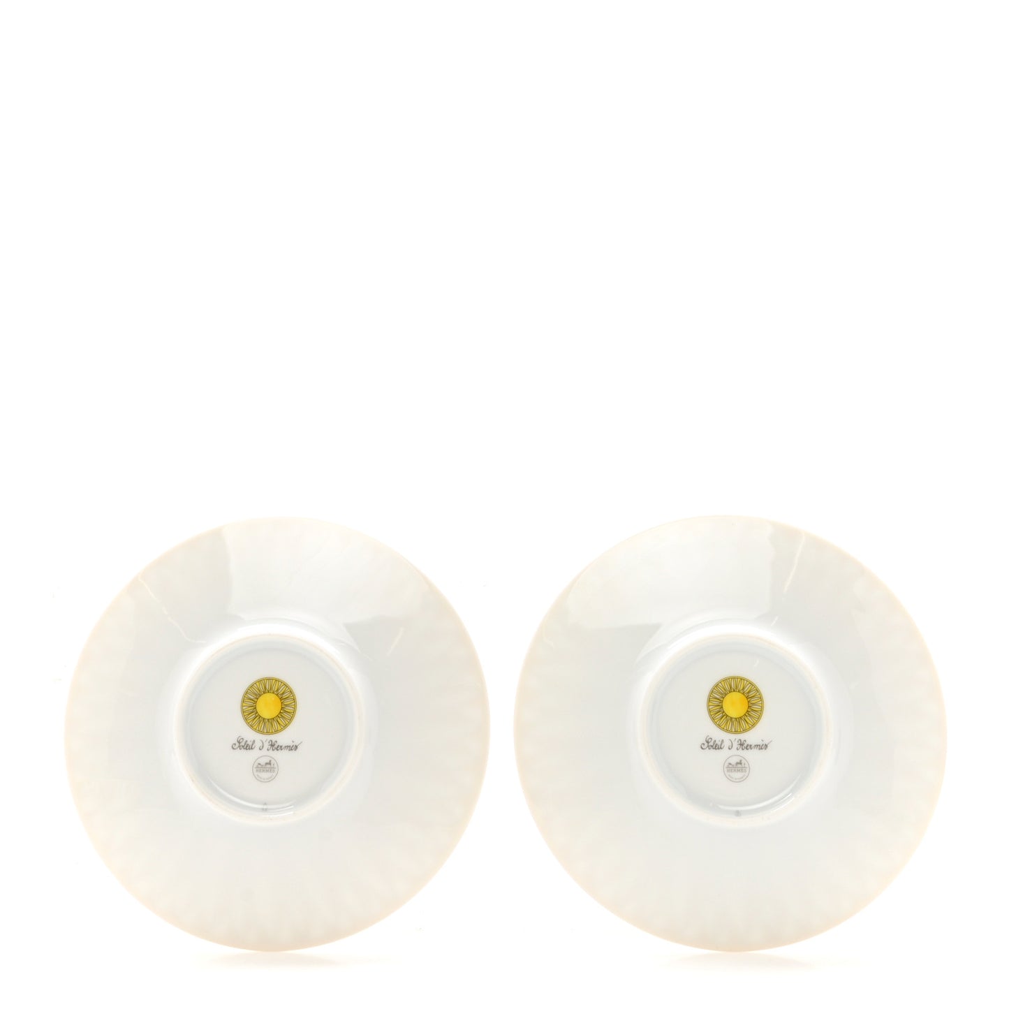 Porcelain Soleil d'Hermes Breakfast Cup And Saucer Set Of 2