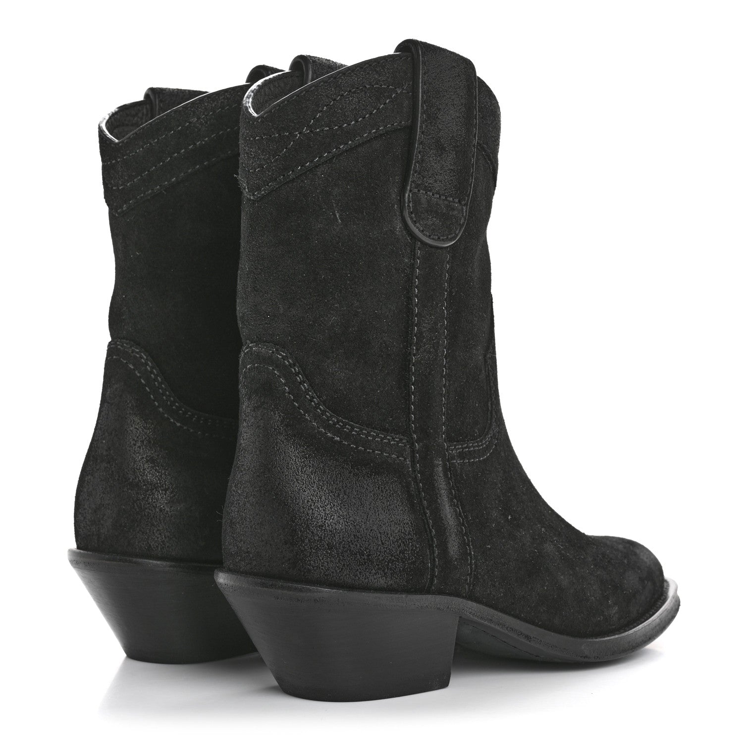 Saint Laurent Suede Eastwood Western Boots 35 Black 5 of 9