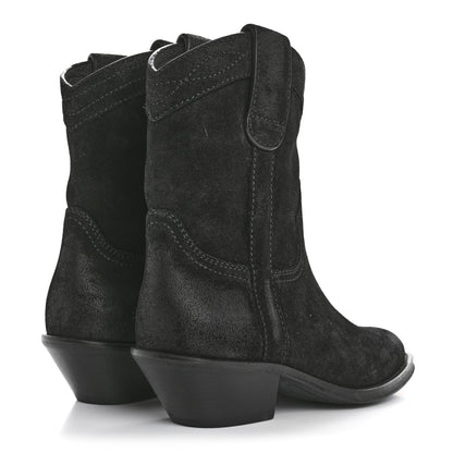 Saint Laurent Suede Eastwood Western Boots 35 Black 5 of 9