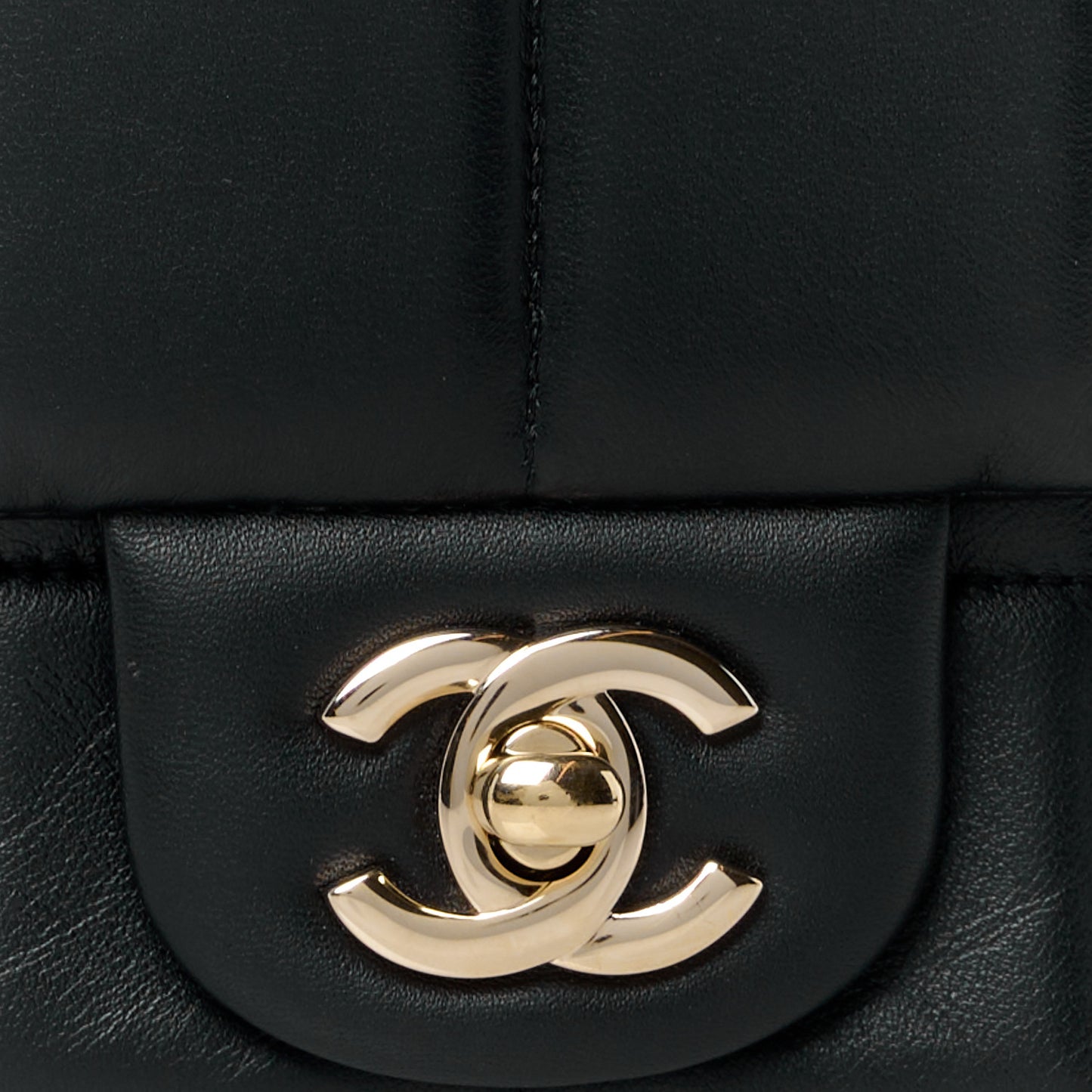 Lambskin Resin Crystal Square Quilted Mini Monacoco Flap Black