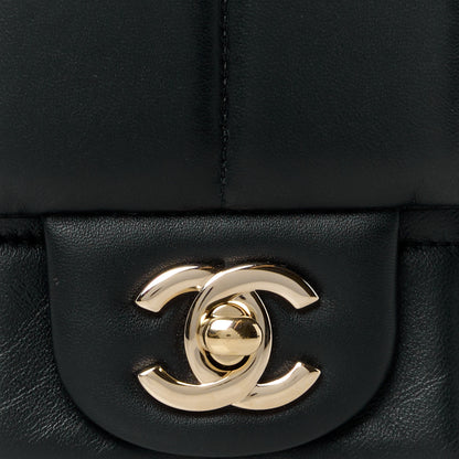 Chanel Lambskin Resin Crystal Square Quilted Mini Monacoco Flap Black 9 of 12