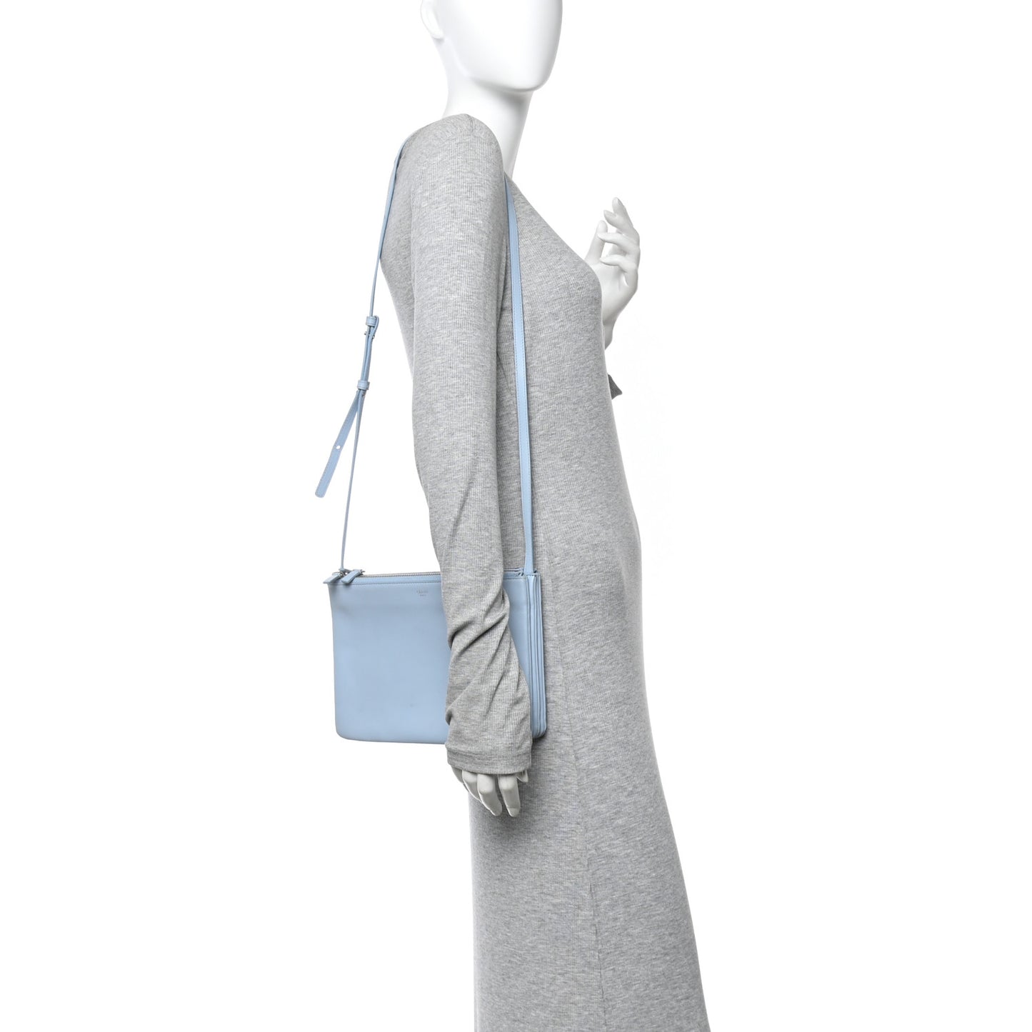 Lambskin Large Trio Crossbody Bag Sky