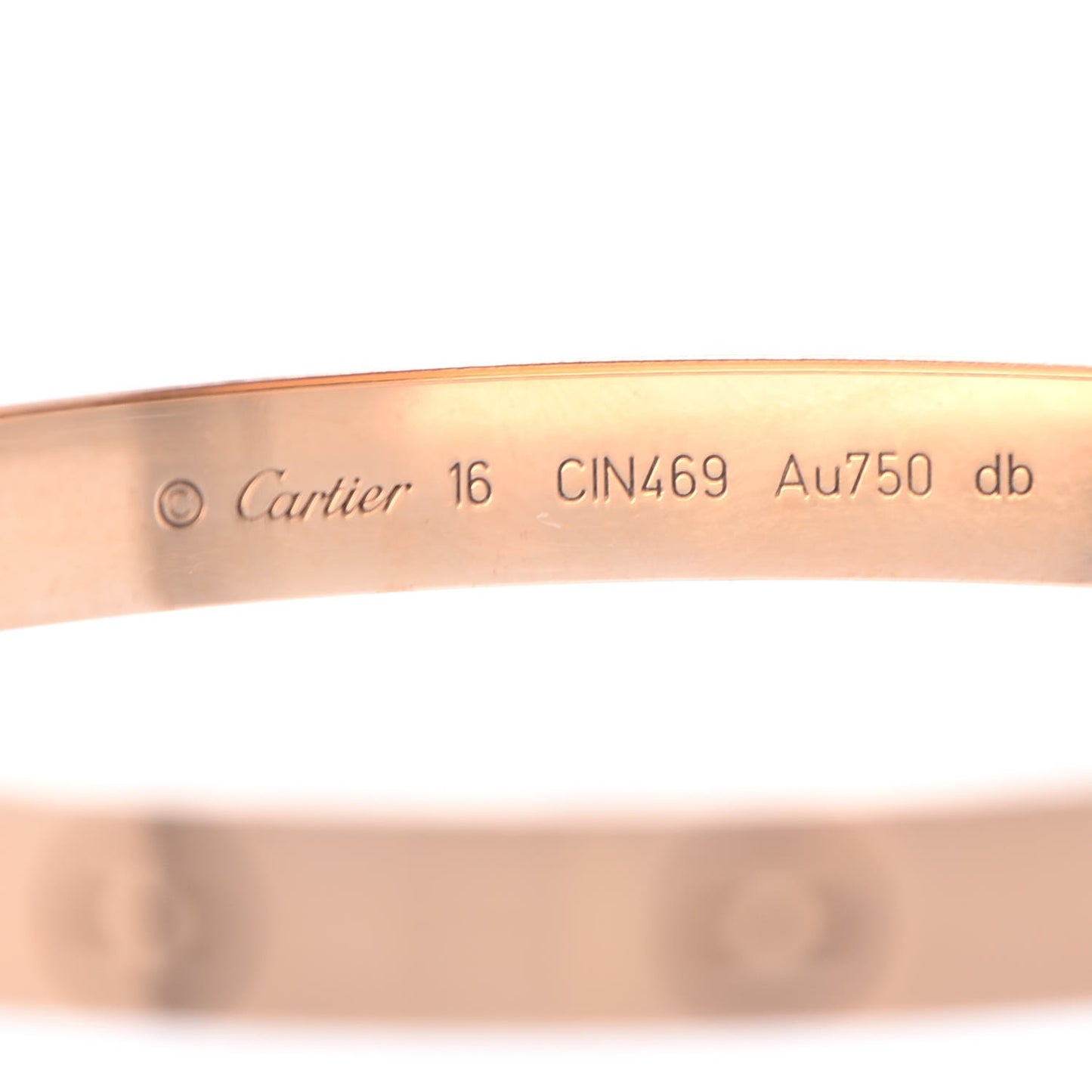 18K Pink Gold LOVE Bracelet 16