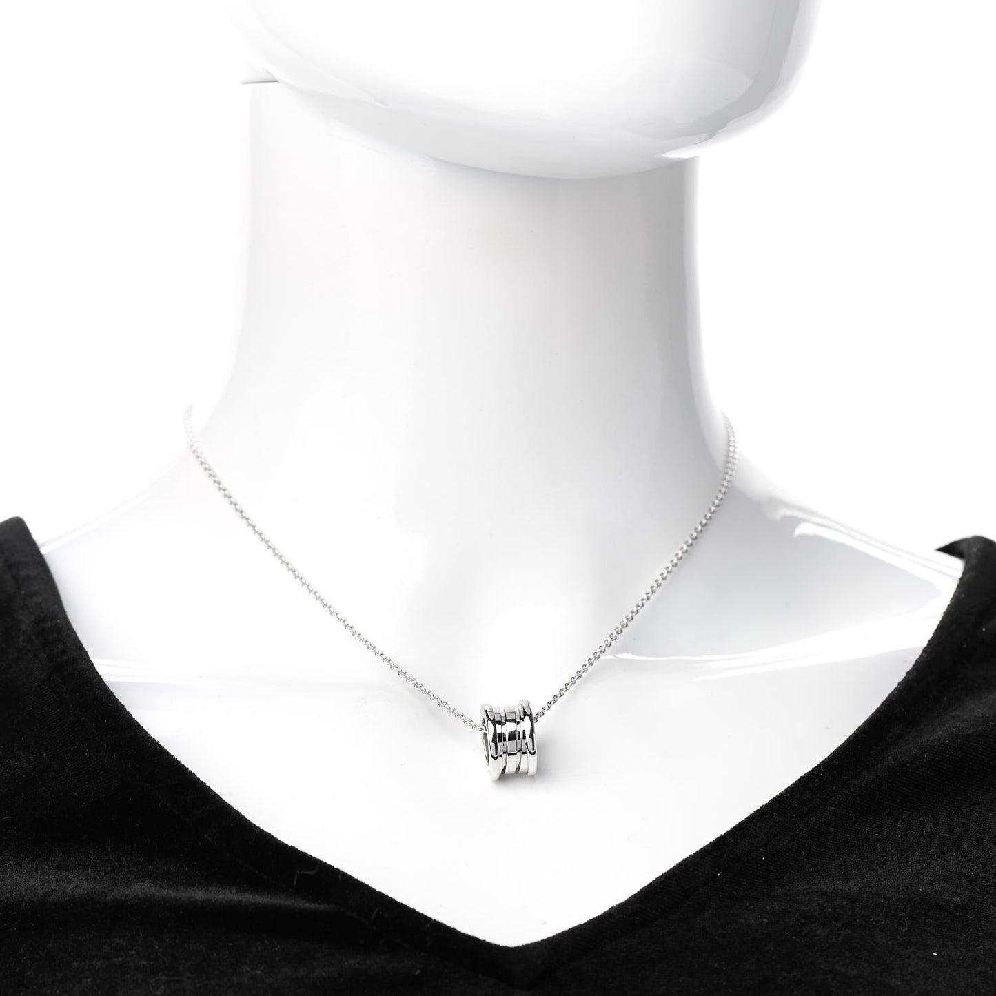 18K White Gold B.Zero1 Pendant Necklace