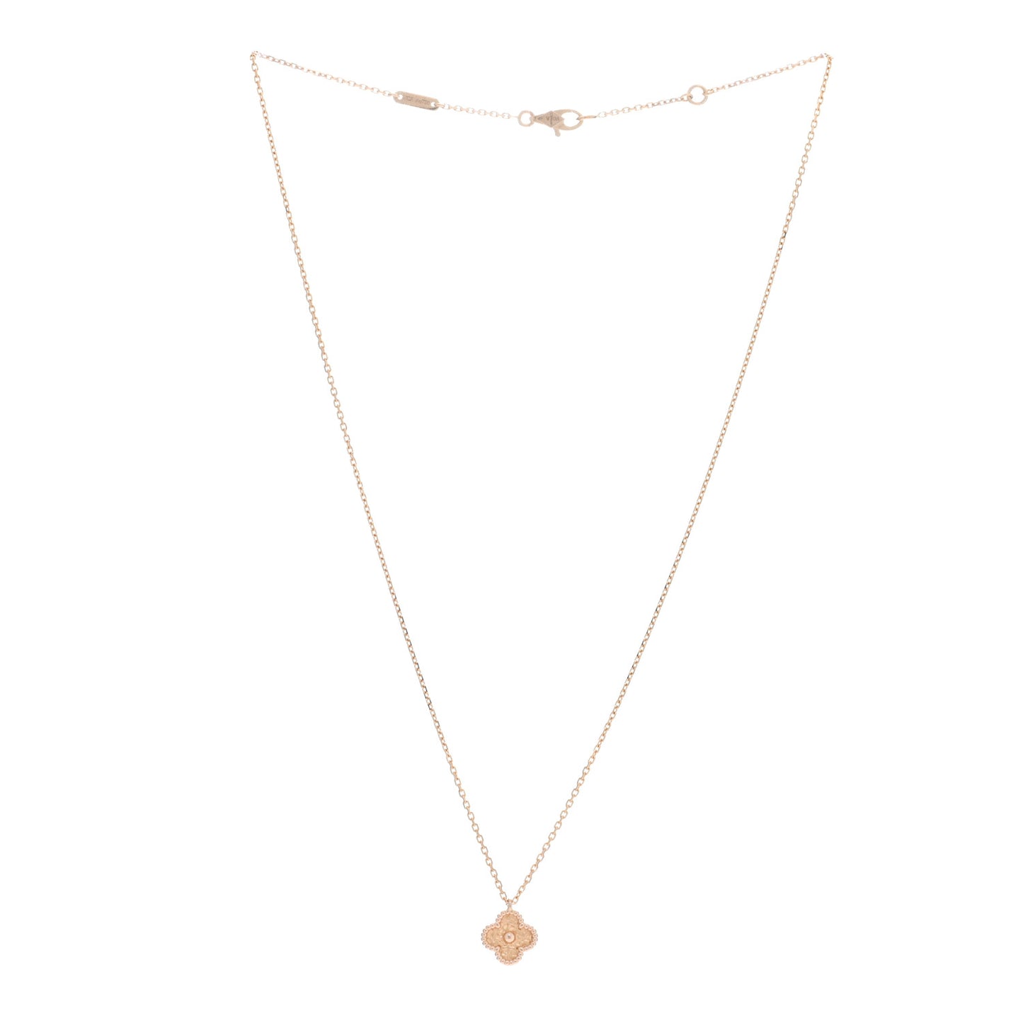 18K Rose Gold Sweet Alhambra Pendant Necklace