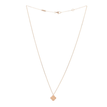 Van Cleef & Arpels 18K Rose Gold Sweet Alhambra Pendant Necklace 3 of 4
