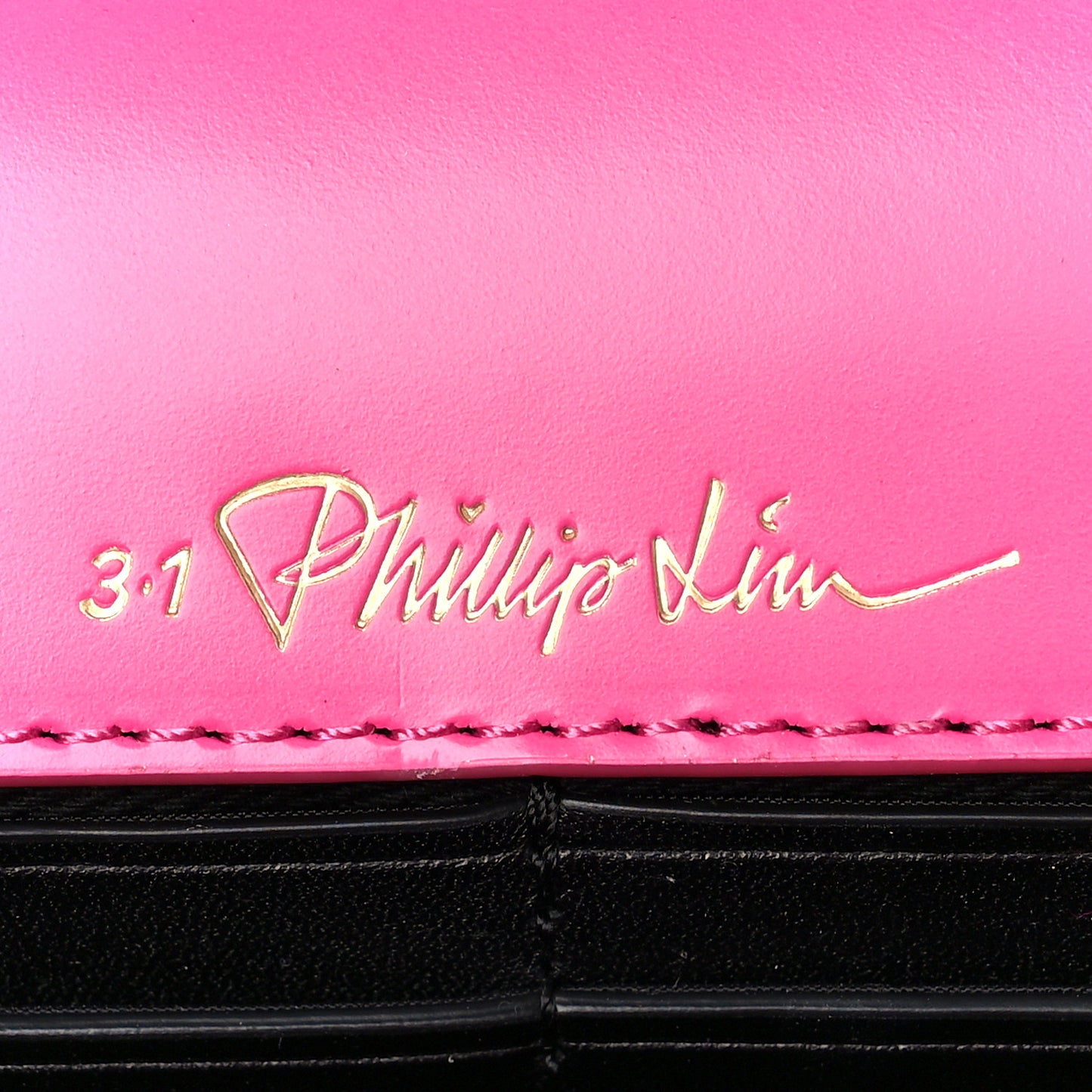 Shearling Calfskin Ray Baguette Crossbody Neon Pink