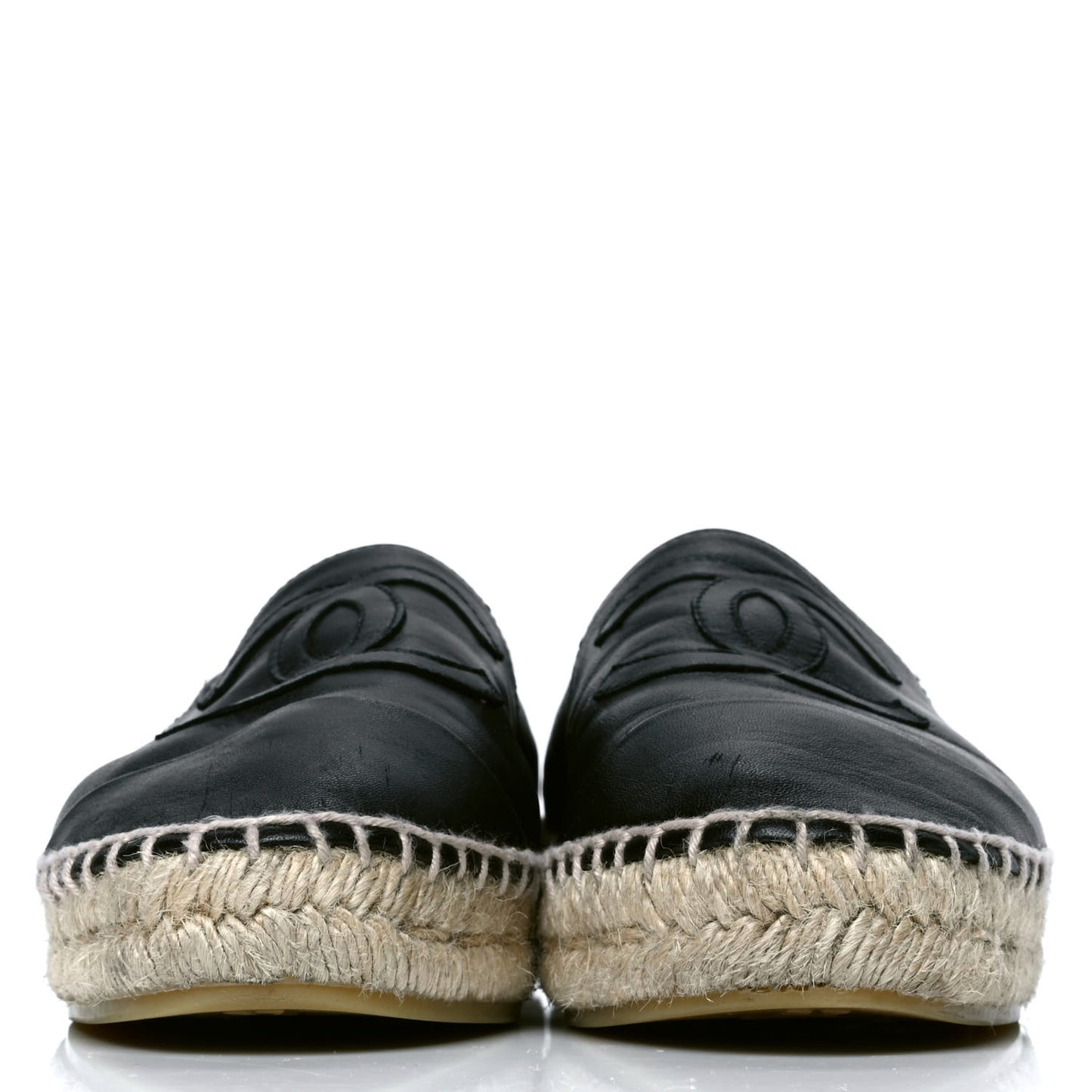 Lambskin CC Espadrilles 37 Black