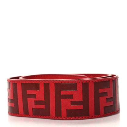 Fendi Vitello FF Embossed Strap You Red 2 of 4
