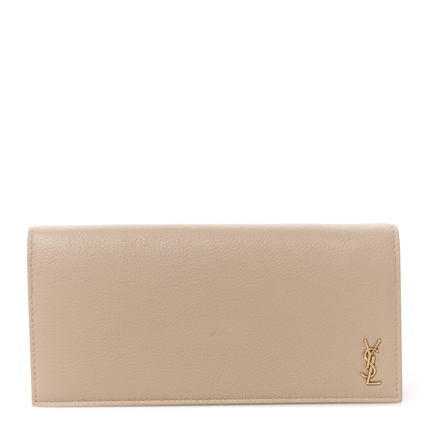 Calfskin Tiny Monogram Cassandre Wallet Dark Beige