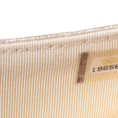 Chanel Metallic Lambskin Quilted Small Flap Wallet Pale Gold 6 of 11