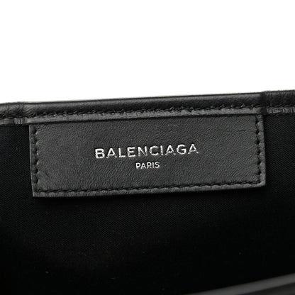 Balenciaga Canvas S Navy Cabas Natural Black 5 of 8