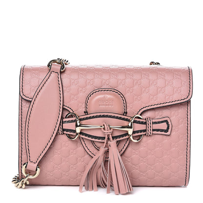 Gucci Microguccissima Mini Emily Shoulder Bag Soft Pink 1 of 10