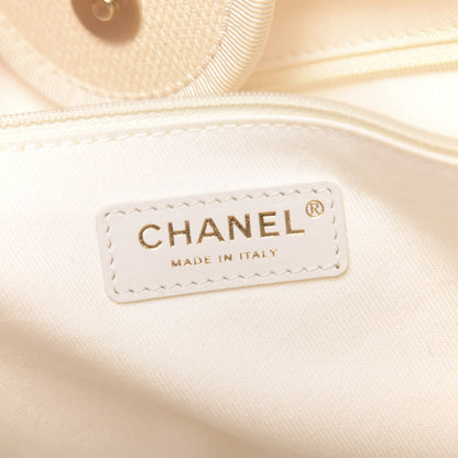 Chanel Canvas Pearl Medium Deauville Tote Ecru Beige 5 of 9
