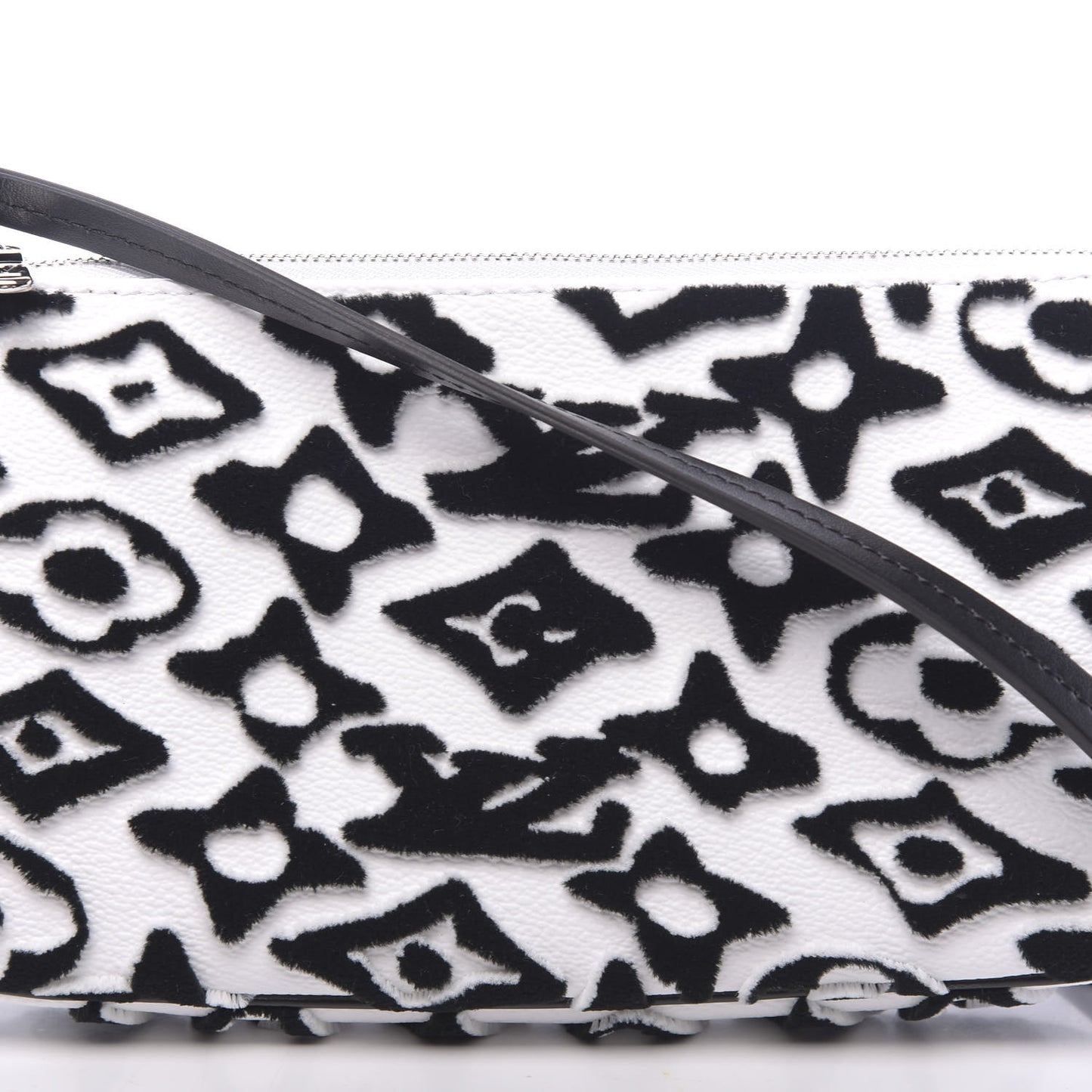 X UF Tufted Monogram Pochette Accessories White Black