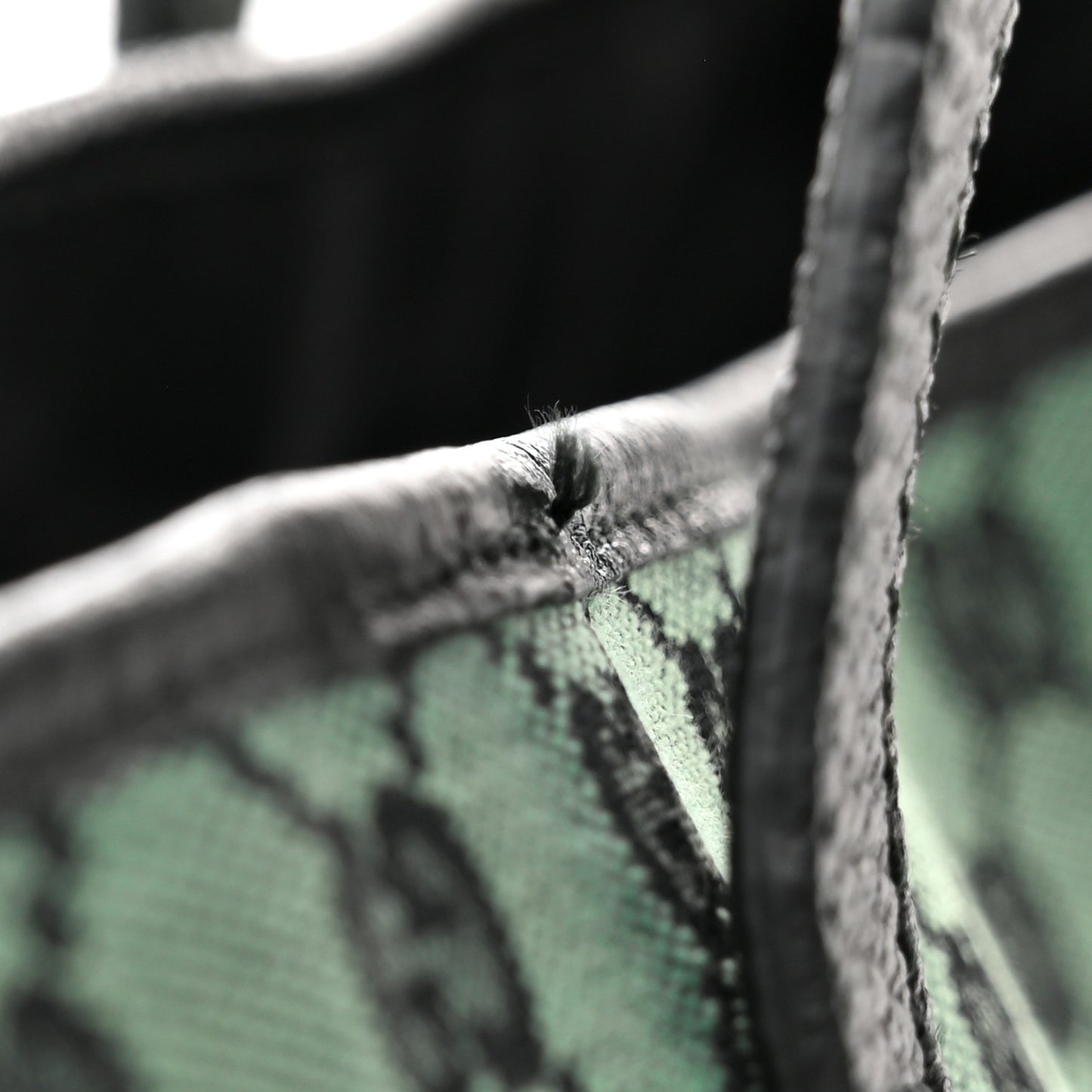 Metallic Monogram XL Shopper Tote Green