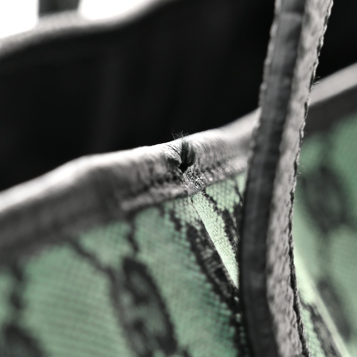 Gucci Metallic Monogram XL Shopper Tote Green 13 of 13
