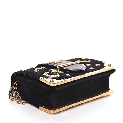 Prada Velvet Cahier Astrology Bag Black 4 of 9
