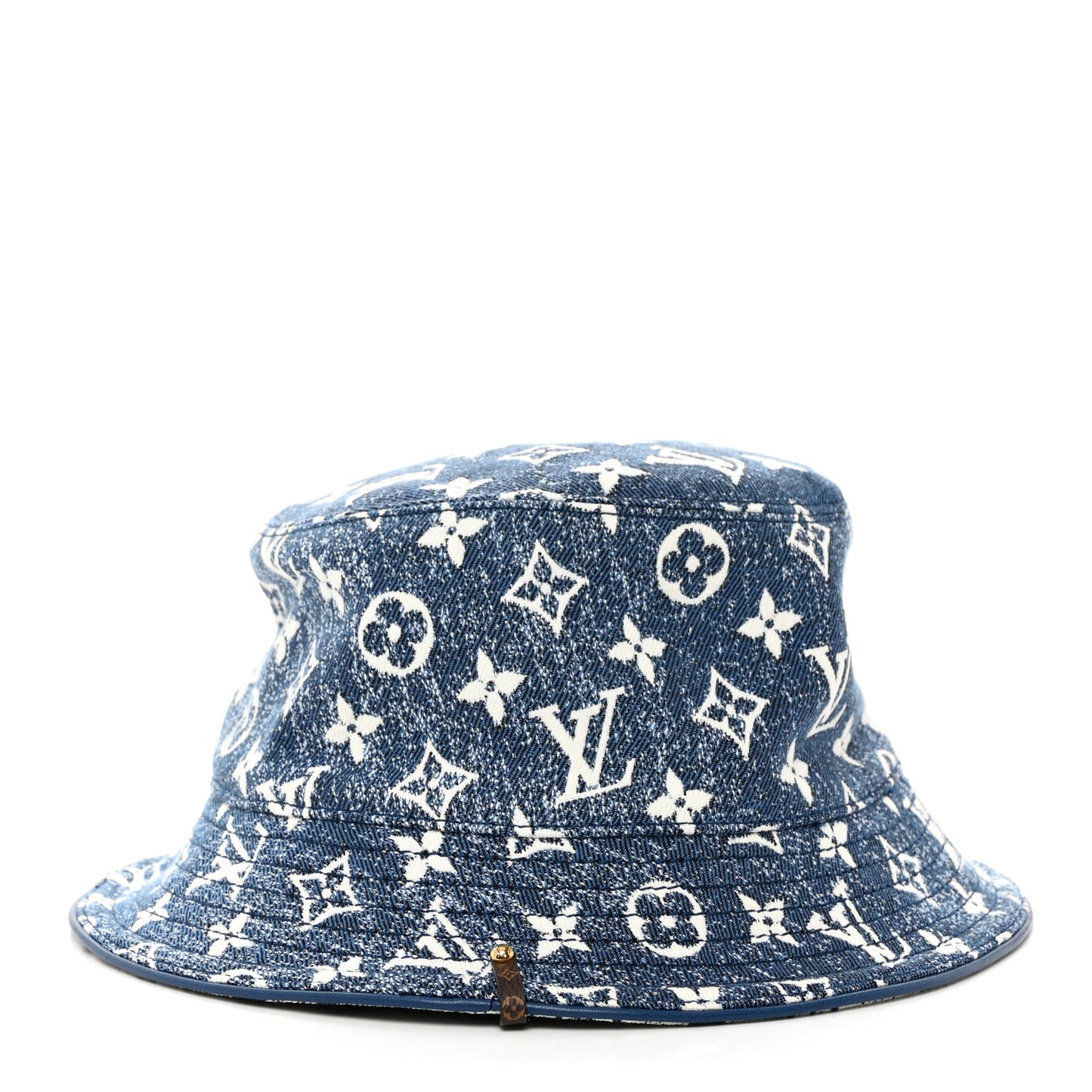 Monogram Denim Jacquard Bob Bucket Hat M Blue